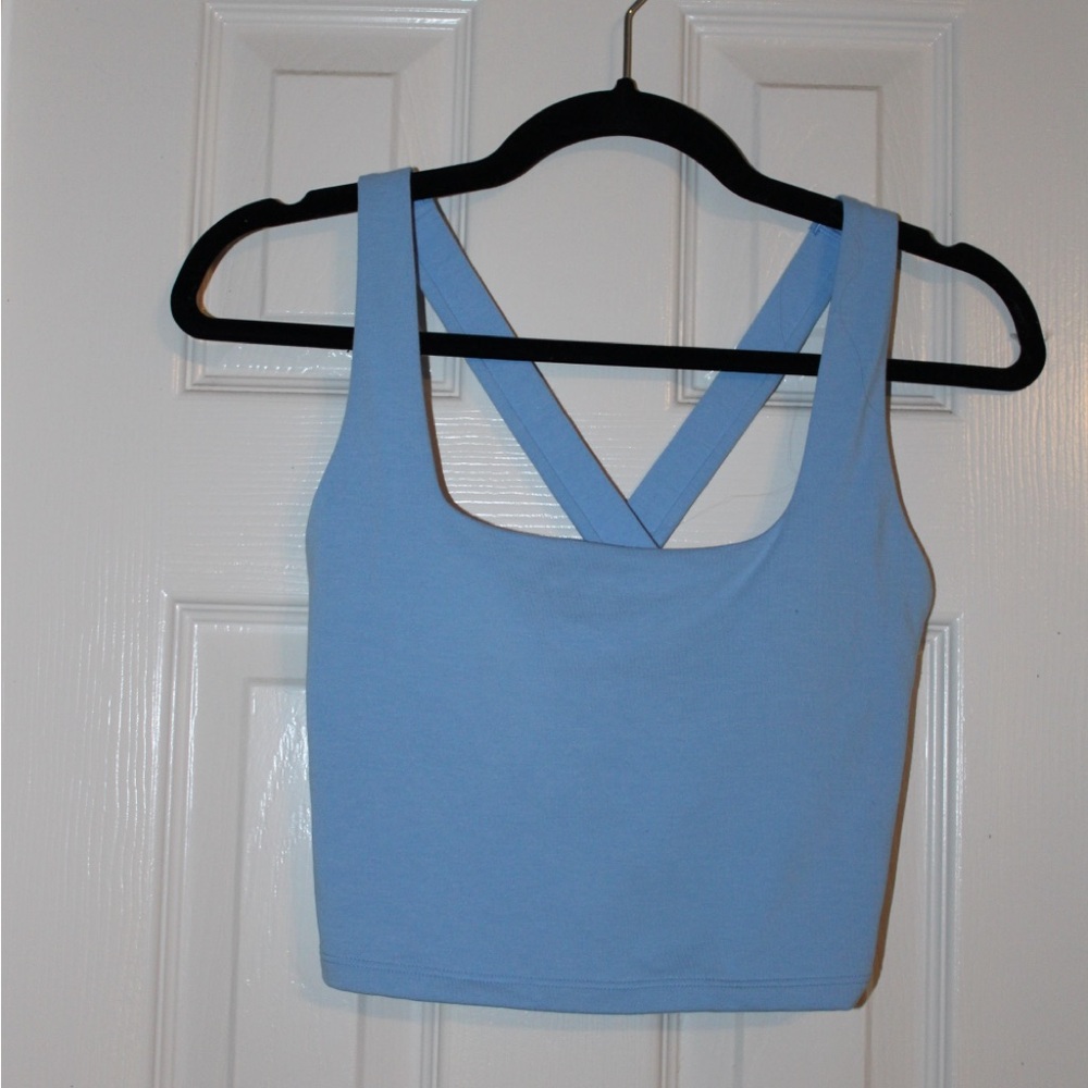 Old Navy Blue Sleeveless Crop Tank Top